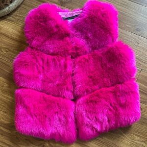 Hot Pink Super Fluffy Faux Fur Vest